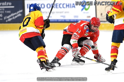2019-11-16 Valpellice Bulldogs U17-Hockey Asiago 1206 Emanuele Piotto